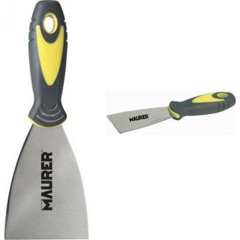 SPATOLA PER STUCCO STUCCATORI MANICO PLASTICA LAMA INOX MM 100 MAURER (25625)