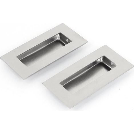 52mmx102mm Poignée de porte encastrée encastrée tirée au doigt 2PCS