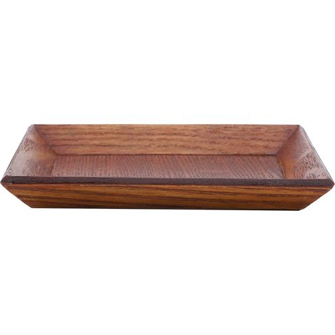 Plat carré en bois pour sushis, snacks, gâteaux secs, desserts et vaisselle de table (1) (1/5)