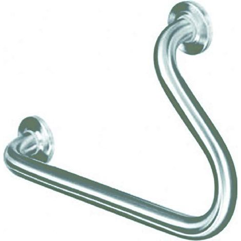 Barra diagonale doccia coprimano 60  ° per disabili inox lucido nofer 15069.b