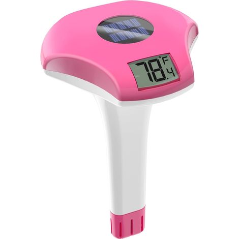 Thermomètre de piscine solaire - Plus jamais de changement de batterie - Étanchéité IPX8 - Avec grand écran LCD - Idéal pour piscine, bain de glace et jacuzzi
