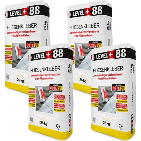 LEVEL+ Fliesenkleber Flexkleber Flexmörtel Naturstein Fliesen L+88 - 100KG
