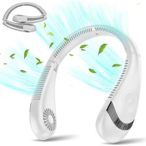 Tragbarer, per USB aufladbarer Nackenventilator, 5000 mAh, faltbar und ohne Rotorblätter, 360°-Drehung (1/4)