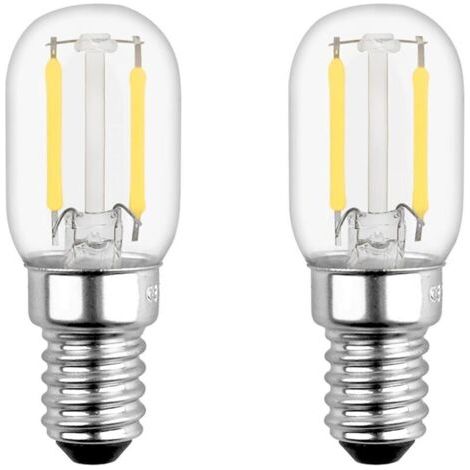 T22 LED-Lampe, E14 2W LED-Lampe (entspricht einer 15W E14 Glühlampe), warmweiß (2700K), kleine LED für Kühlschrank/Salzlampe/Nachtlicht für Kinder, 2er-Pack
