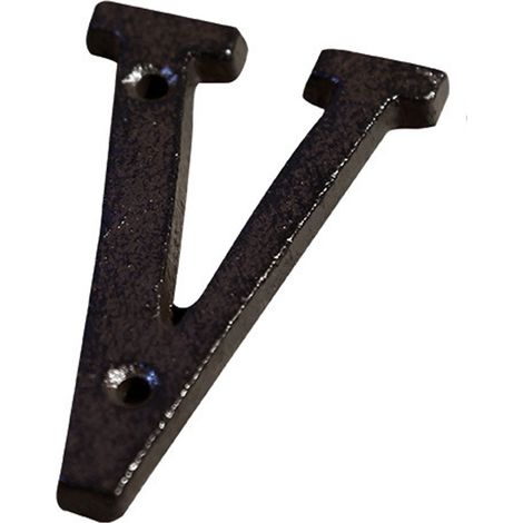 Letrero antiguo de metal para casa con números y letras – Letrero robusto para jardín y dirección, hecho de hierro forjado, 7,5 x 4,5 cm (1/5)