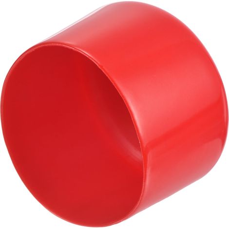 2pcs Embouts en Caoutchouc, 60 mm ID Vis Filetage Protecteur en PVC Embouts de Protection Flexible pour Tube Métallique, Câbles, Fils, Tige, Écrou et Cache Boulon, Rouge (1/5)