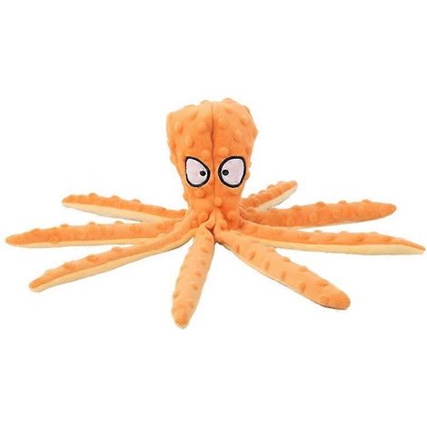 Poulpe en peluche à 8 tentacules, jouet couineur pour chien, chiot en papier à mâcher pour l'entraînement et le jeu (1/5)