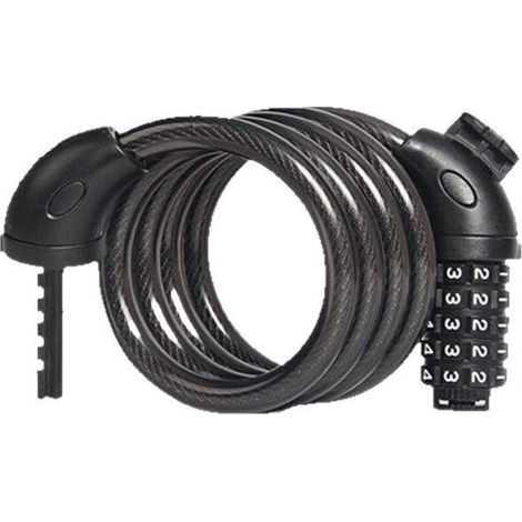 Lntyq Chaîne Antivol Vélo 120 CM, Serrure de câble pour Vélos, Motos, Trotinette Electrique, Noir