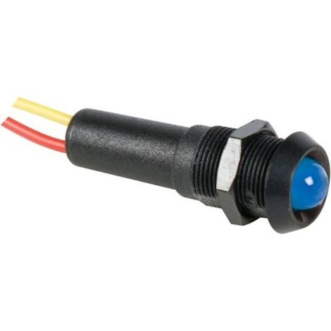 VOYANT LED BLEU 12V - BOITIER NOIR 12VBB RI10258 (1/2)