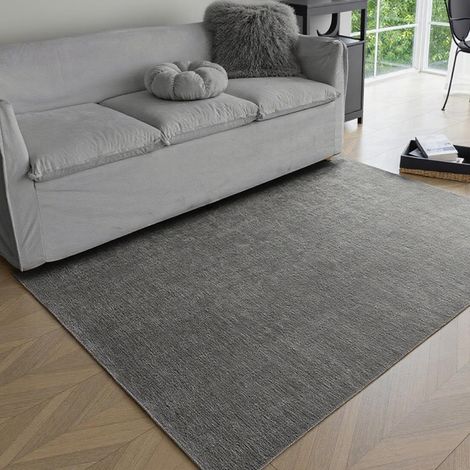 Tapis à Poils Courts - 60 x 120 cm - Gris foncé - Lavable en Machine - Antidérapant - pour Salon, Chambre à Coucher - Petit et antidérapant - pour Chambre d'enfant (1/5)