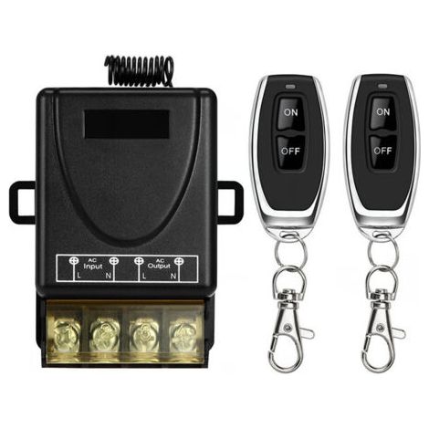 Interrupteur de télécommande Haute Puissance sans Fil 433Mhz, télécommande RF AC 220V/240V/110V 30A pour lumière, Pompe à Eau, appareils ménagers, Irrigation agricole (1/5)