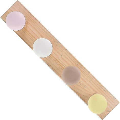 Crochets porte-serviettes muraux robustes en bois pour salles de bains, 40,00 x 8,00 x 7,00 cm, gain de place, 1 jeu. (1/5)