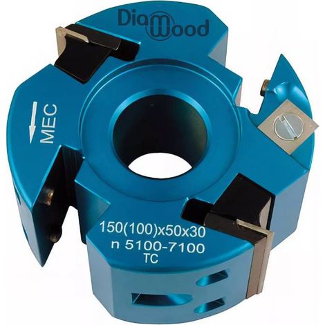 P.O à Profiler / Feuillurer D.100 x AL.30 x HT.50 x 2 Z2+ V2 - Double Entraxe 24 et 30 mm - Outil pour travail Bois - Diamwood (1/2)