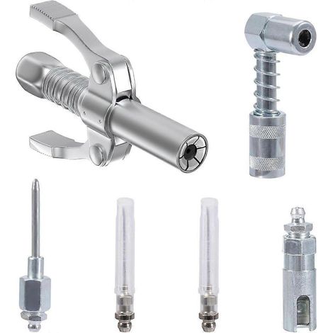 Voici une proposition de titre en français (moins de 190 caractères) :
Embout flexible multipurpose pour pistolet à graisse, adaptateur de couplage, raccord de lubrification universel. (1/4)