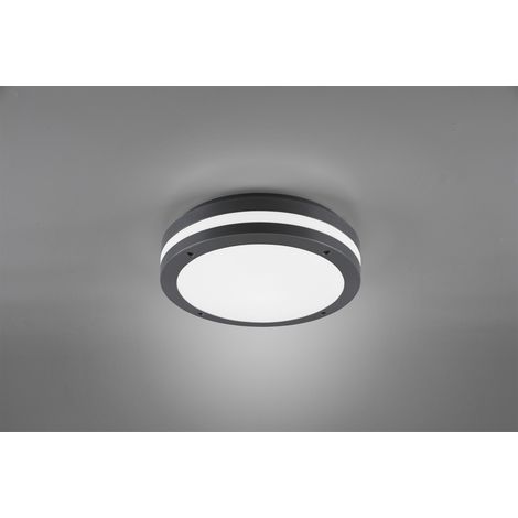 Plafoniera Led Esterno Soffitto Fascia Nera Ip54 30 cm Kendal GD Trio (1/4)