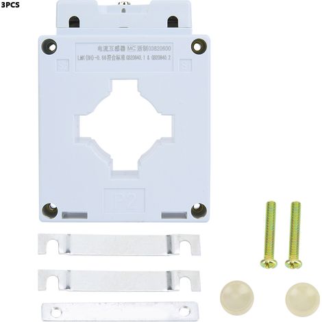 Transformateur De Courant - 40 mm - 0 66 kV - 0 5 À 5 A - Rapport 600/5 - Puissance 3 75 VA - Support En Plastique Ignifuge - Lot De 3 (1/5)