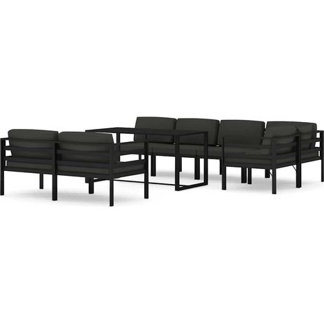 Maison Exclusive - 8-tlg. Garten-Lounge-Set mit Kissen Aluminium (1/5)