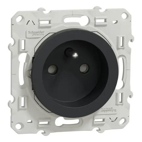 Schneider Electric ODACE Steckdose Anthrazit 16 A IP21