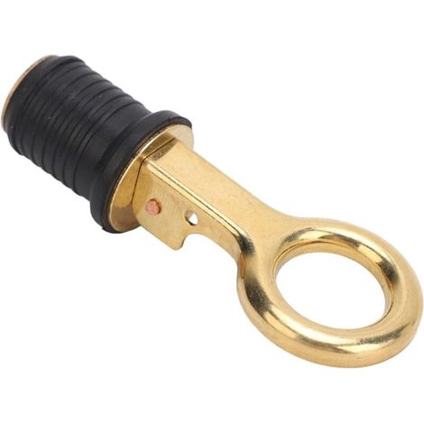 (1 Pouce)Bouchon de Vidange à Poignée à Pression, Bouchon de Vidange Marin en Laiton et en Caoutchouc avec Conception de Rotation par Torsion (1/4)
