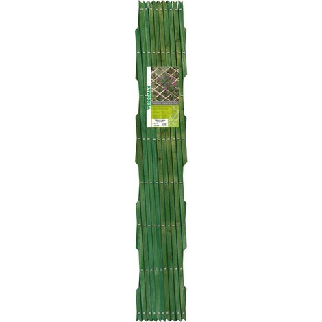 Verdemax Traliccio Estensibile in Legno di Pino - Verde - 2x1m
