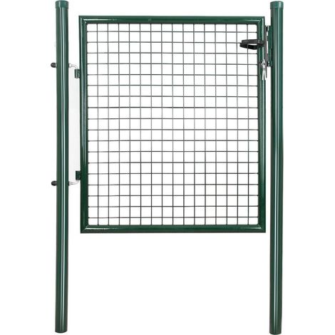 Kit completo cancello in rete per orto in acciaio zincato 106 x 6 x 150 cm con serratura 120001946