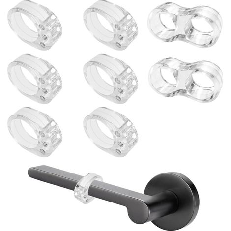 8-Piece Transparent PVC Door Stopper and Silicone Door Handle and Bumper Protection (6er O-Shape and 2er 8-Shape) (1/5)