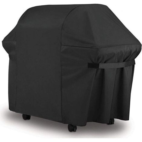 Barbecue Bâche de Protection BBQ Couverture de Gril Anti-UV/Anti-l'eau/Anti-l'humidité Imperméable Extérieur Barbuae Grill Noir pour Weber, Holland, JennAir, Brinkmann 420D Oxford（170x61x117cm）