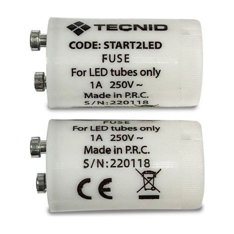 Douille - 2 starters pour tubes LED T8 G13 (1/4)