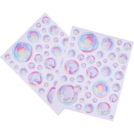 Decorative PVC Bubble Wall Stickers with Ocean Theme, Easy to Remove, 1 Set for Wall Decoration in Living Room or Boy's and Girl's Bedroom (1/5)