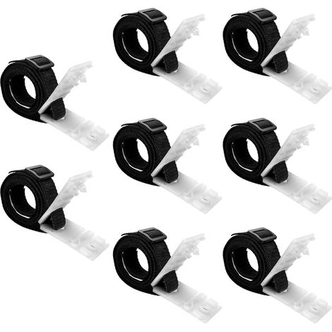 Sangles de Maintien - Lot de 8 - Nylon Renforcé - Fixation Sécurisée pour Bâches - Piscines Extérieures et Terrasses - 1,80 m (1/5)
