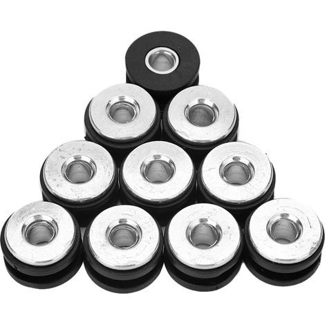 Kit de Grommets pour Honda Fairing Cowling - 10Pcs en Caoutchouc et Métal - Noire - 10.7mm (1/5)
