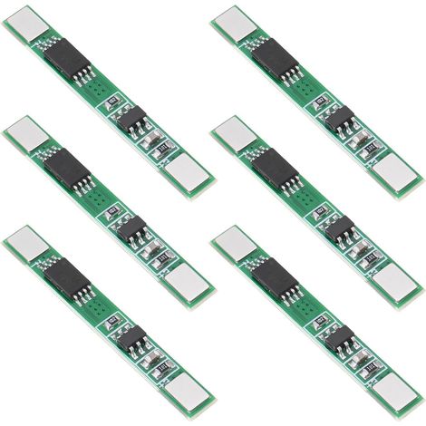 6 Pièces 1S 3.7V 3A Li-ION Lithium BMS PCM 18650 Carte de Chargeur de Batterie pour Module Cellulaire Surcharge Surintensité Protection Contre Les Courts-Circuits (1/5)