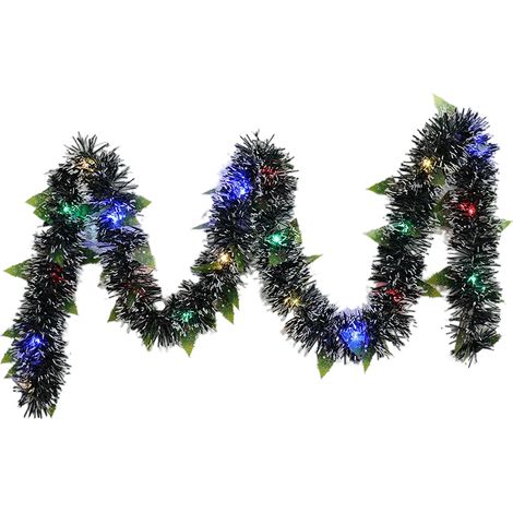Guirlande de Noël artificielle avec lumières LED lumineuse 8 modes lumière colorée C 100 LED 10 m (1/5)