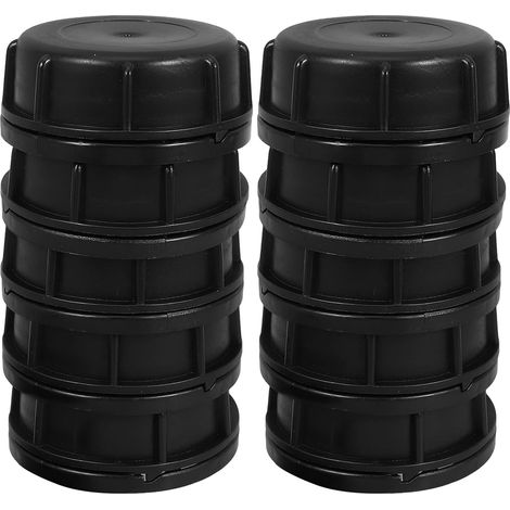 Plastic Lids Airtight Screw Caps Leak Proof 10 Pack for (1/5)