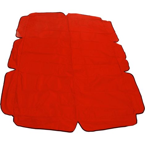 Toile de rechange imperméable pour balancelle d'extérieur, en tissu Oxford 420D argenté, rouge, idéale pour jardin et terrasse.