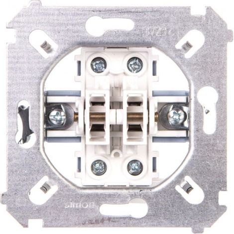 Interruptor de escalera Simon 54, mecanismo doble, 10AX 250V SW6/2M