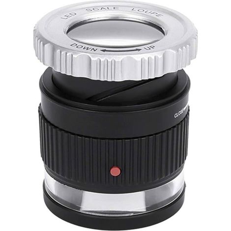 Loupe de bureau à échelle 30x avec éclairage LED Loupe optique cylindrique portable (1/5)