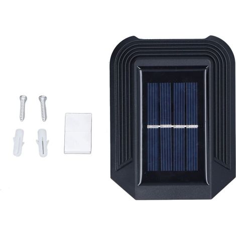 Appliques Murales Solaires, Appliques Murales Solaires 6LED, Luminaire Extérieur Blanc Chaud IP65, Lumières de Sécurité étanches pour L'extérieur pour le Chemin D'arrière-cour de la Cour du(1)
