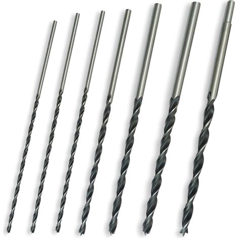 CSPARKV 30cm Long Wood Drill Bit Set - Twist Drill Bit Set Coil Drill Bit for Drill Ø 4-5-6-7-8-10-12mm x 300mm