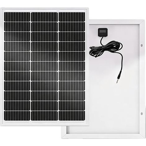 Panneau Solaire, Design Rigide, Solution Énergétique Portable, avec câble DC (1/2)