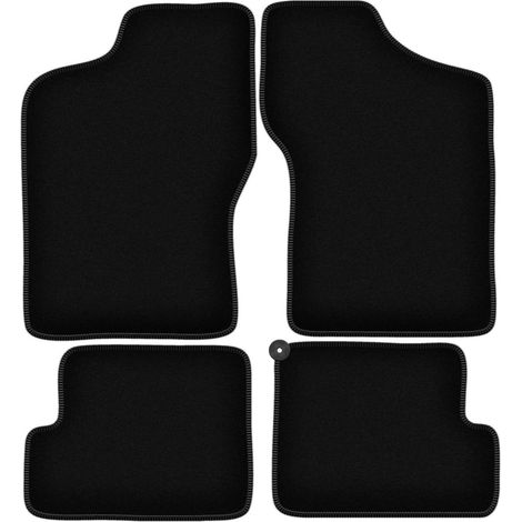 Tappetini BASIC in velluto nero per: Fiat Cinquecento hatchback (1991-1998) (1/5)