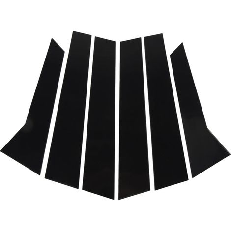 Jeffergarden Autocollant de fenêtre extérieure noir brillant, garniture de poteaux de pilier B pour Macan 95B 2014 à 2023 6 pièces (1/4)