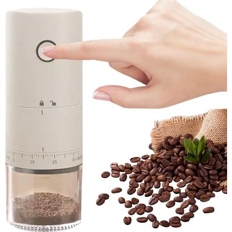 Macinacaffè - Macinacaffè elettrico per uso domestico - 38 impostazioni di finezza - Ricaricabile tramite USB - Adatto anche per erbe aromatiche (1/5)