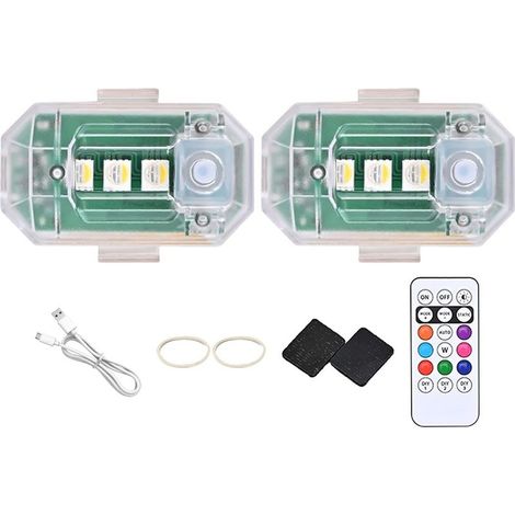Lot de 2 lumières stroboscopiques LED pour voiture (1/5)