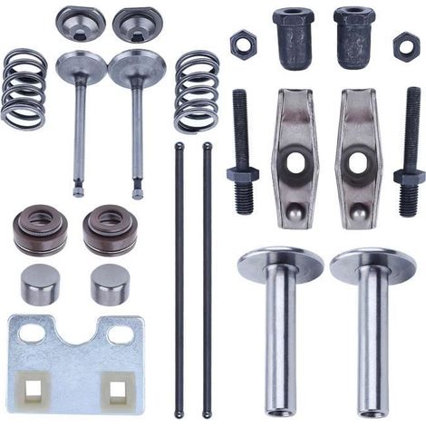 Générateur Moteur Tige de poussée de soupape pour Honda GX340 GX390 188F 5KW avec Plaque de guidage Pivot de culbuteur avec Écrous (1/4)