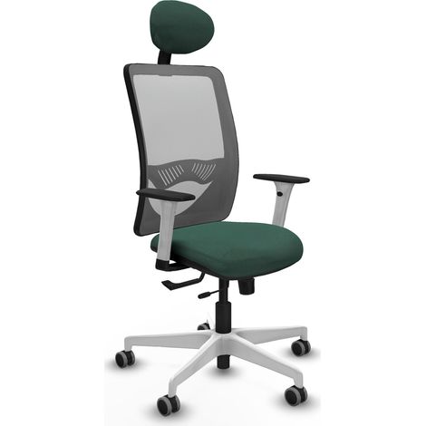 Chaise de bureau piqueras y crespo Zulema blanc support lombaire ajustable (1/2)