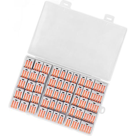 Kit de 50 bornes à connexion rapide pour câbles électriques compacts à 2, 3 et 5 ports, 250 V, 32 A (1/5)