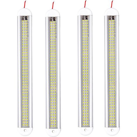 4er-Set Auto-Innenbeleuchtung, LED, 12 V, weiß