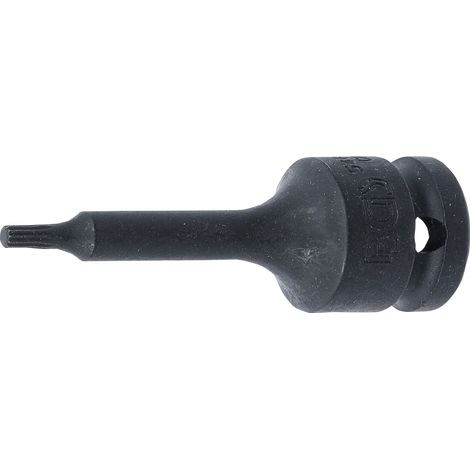 Punta de vaso de impacto longitud 75 mm entrada 12,5 mm (1/2") dentado múltiple interior (para XZN) M4 (1/2)
