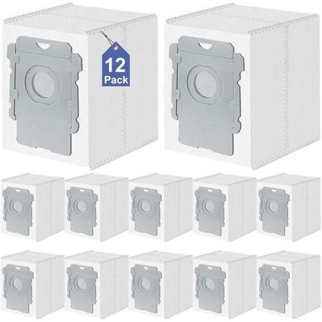 FENOPLASTICAL Set mit 12 Staubsaugerbeuteln für iRobot Roomba i7 i7+ i7 Plus, i8, i8+, i3, i3+, i4, i4+, i6, i6+, s9, s9+, s9 Plus, 105 705 Clean Base, i/s/j Saugstation Combo Essential Serie Access (1/5)